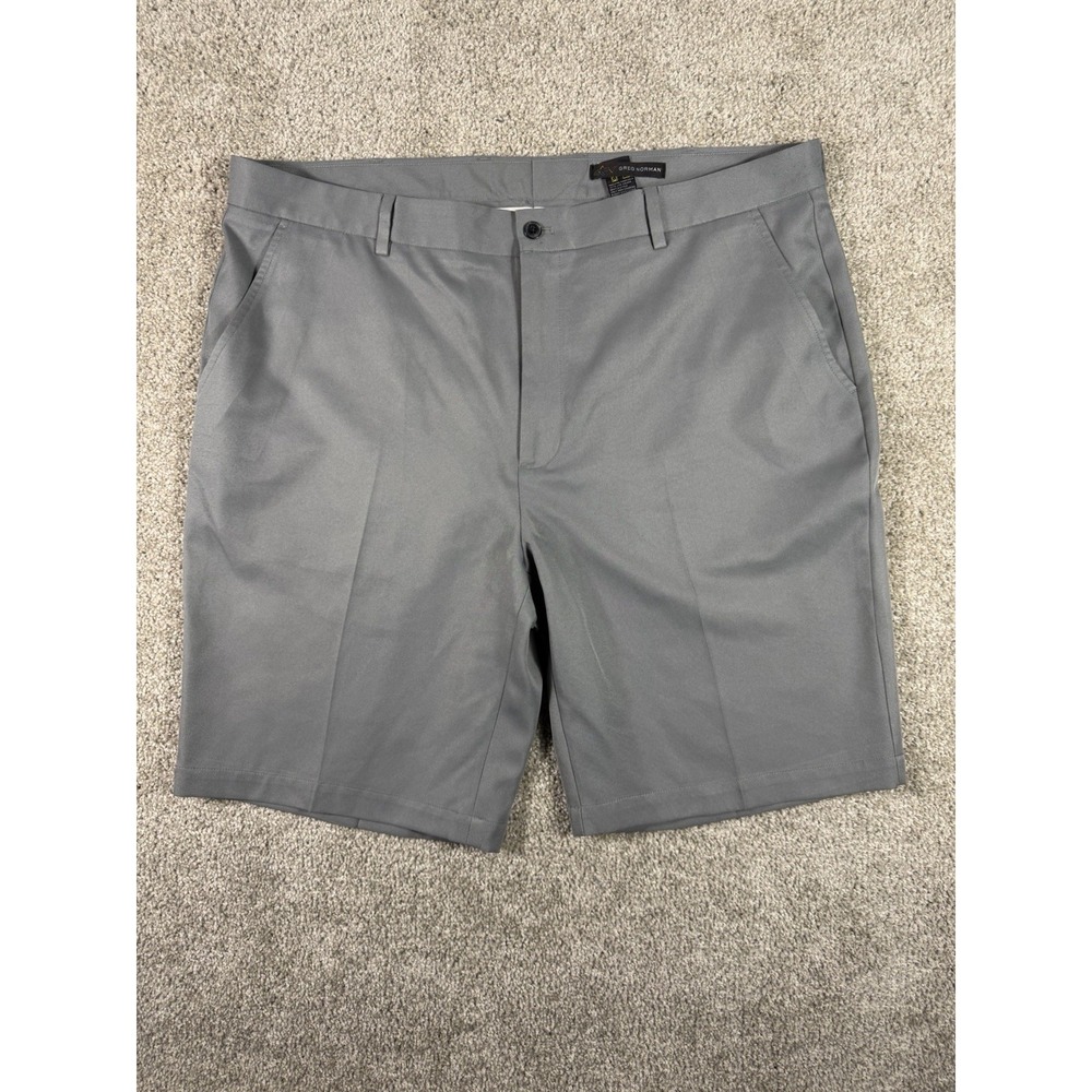 Greg Norman Men's Performance Golf Shorts, Size 40, Grey, Flat Front –See Photos